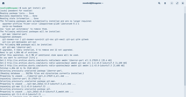 install git