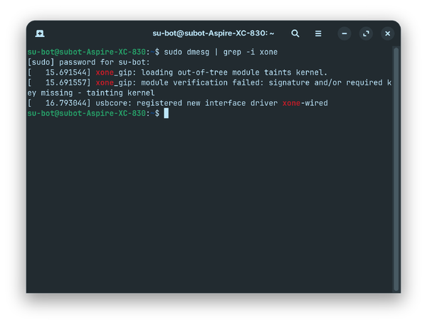 Install xone